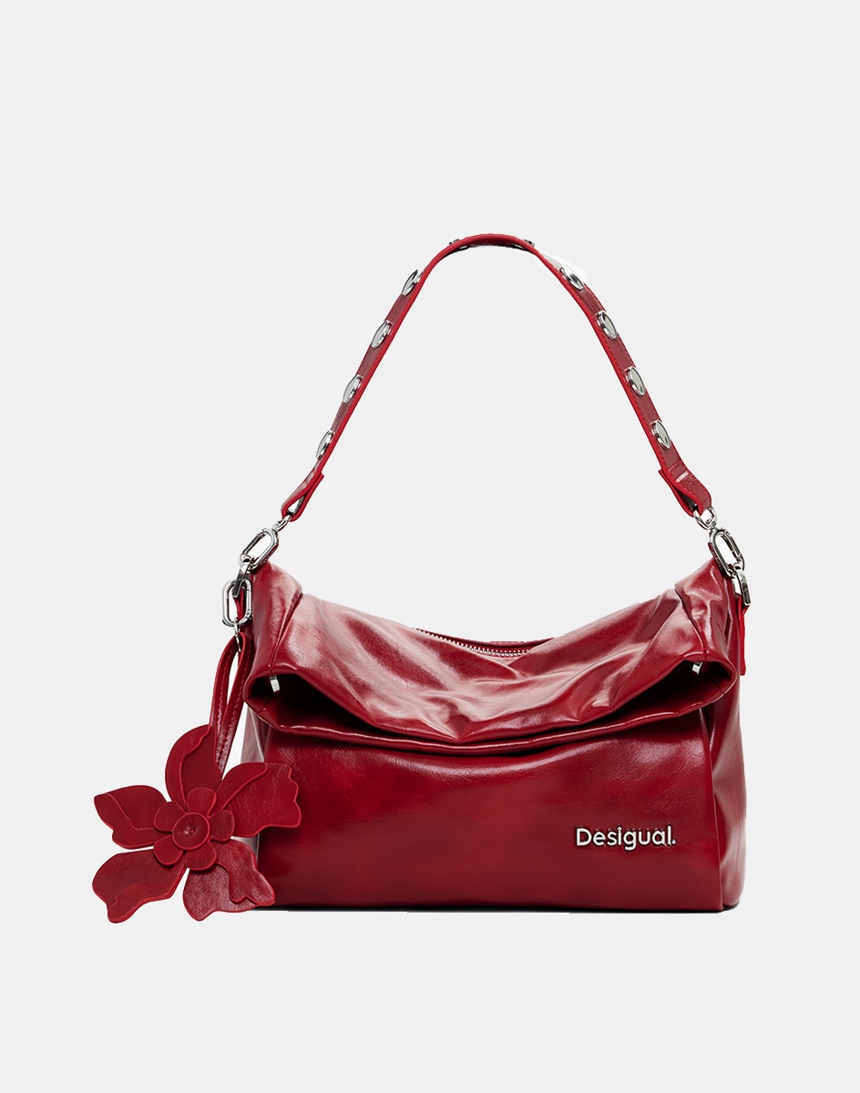 Mala Média com Aba Brilhante Vermelho-1