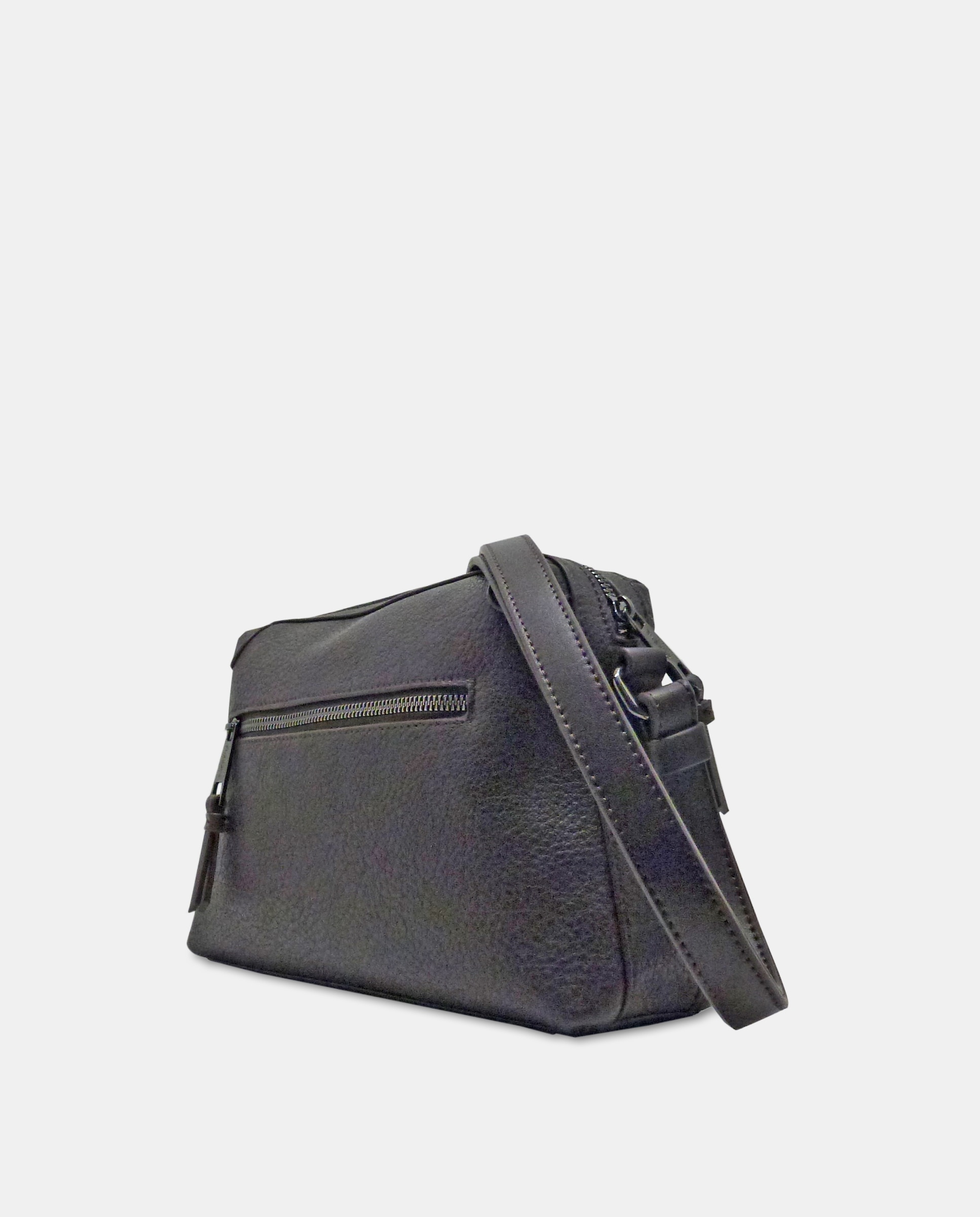 Mala a Tiracolo com Alça Ajustável Castanho-escuro-2