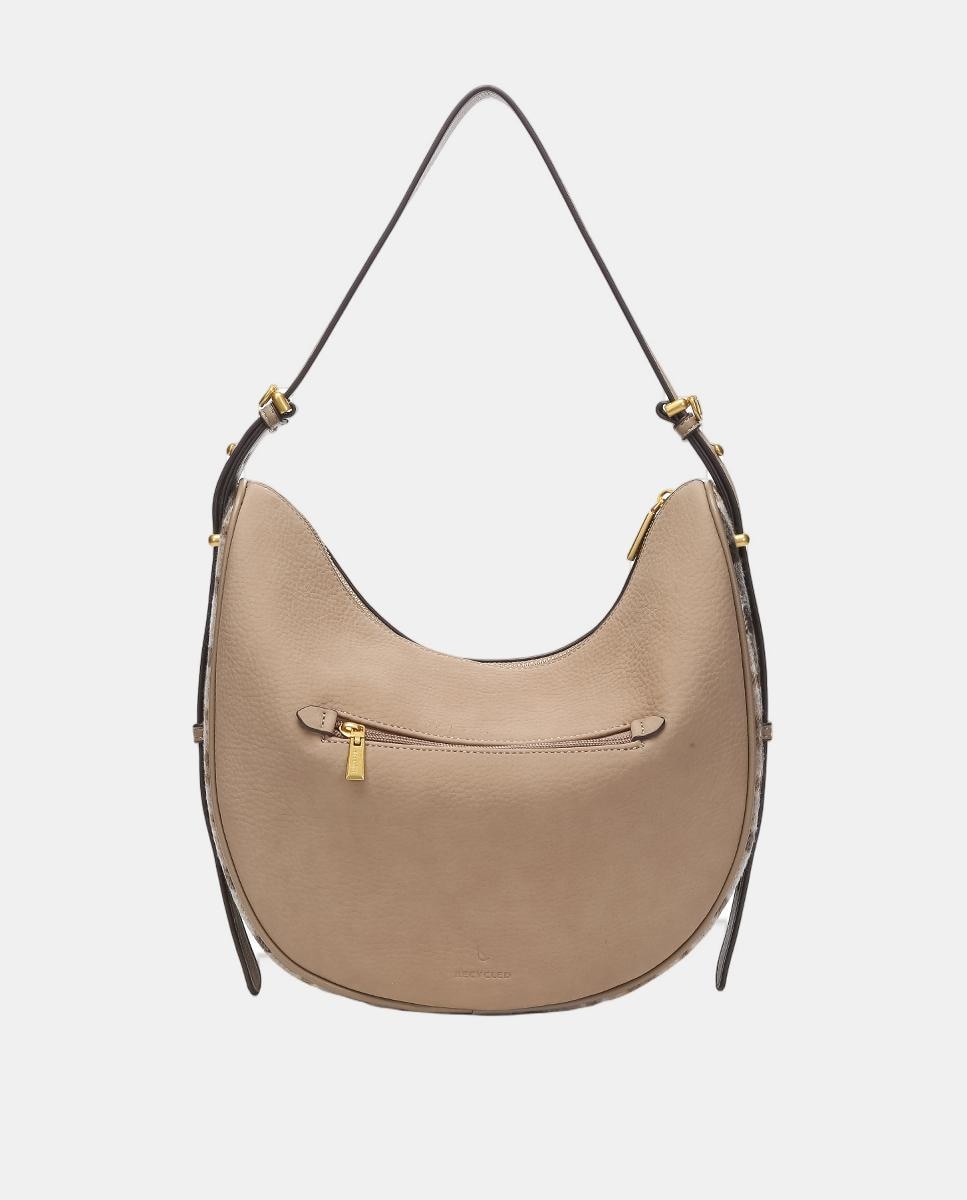 Mala de Ombro Freedom em Materiais Reciclados Taupe-3