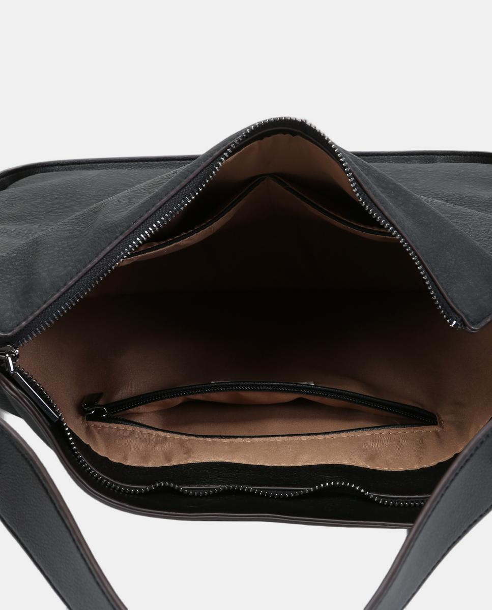 Mala de Ombro Freedom em Materiais Reciclados Preto-6
