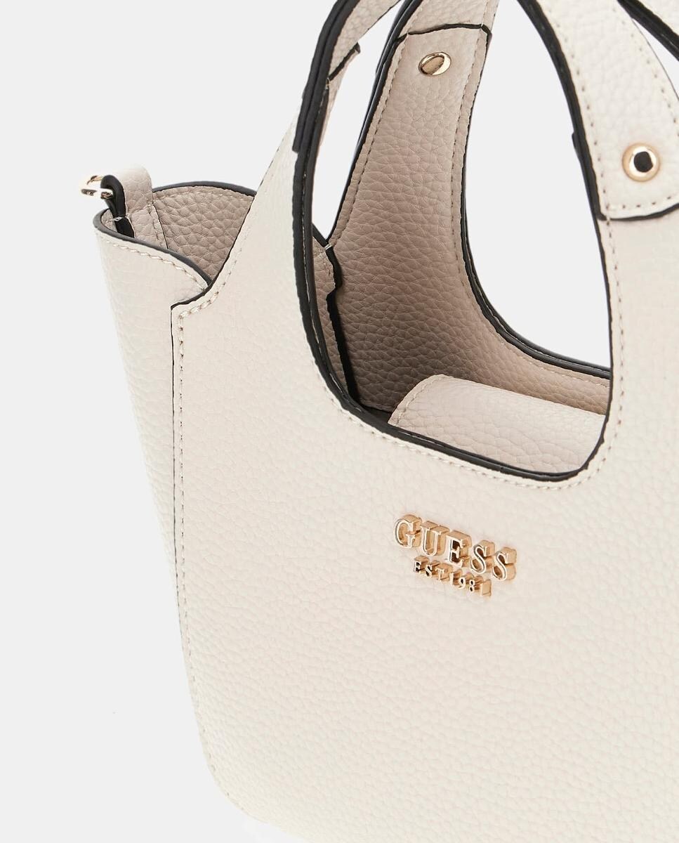 Bolso de mano tote pequeño con cierre imantado y pouchette · Guess