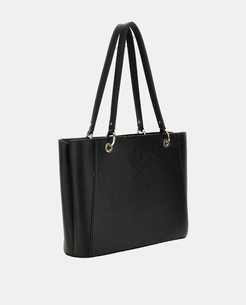 Mala de Ombro com Fecho de Correr e Alça Dupla Preto-3