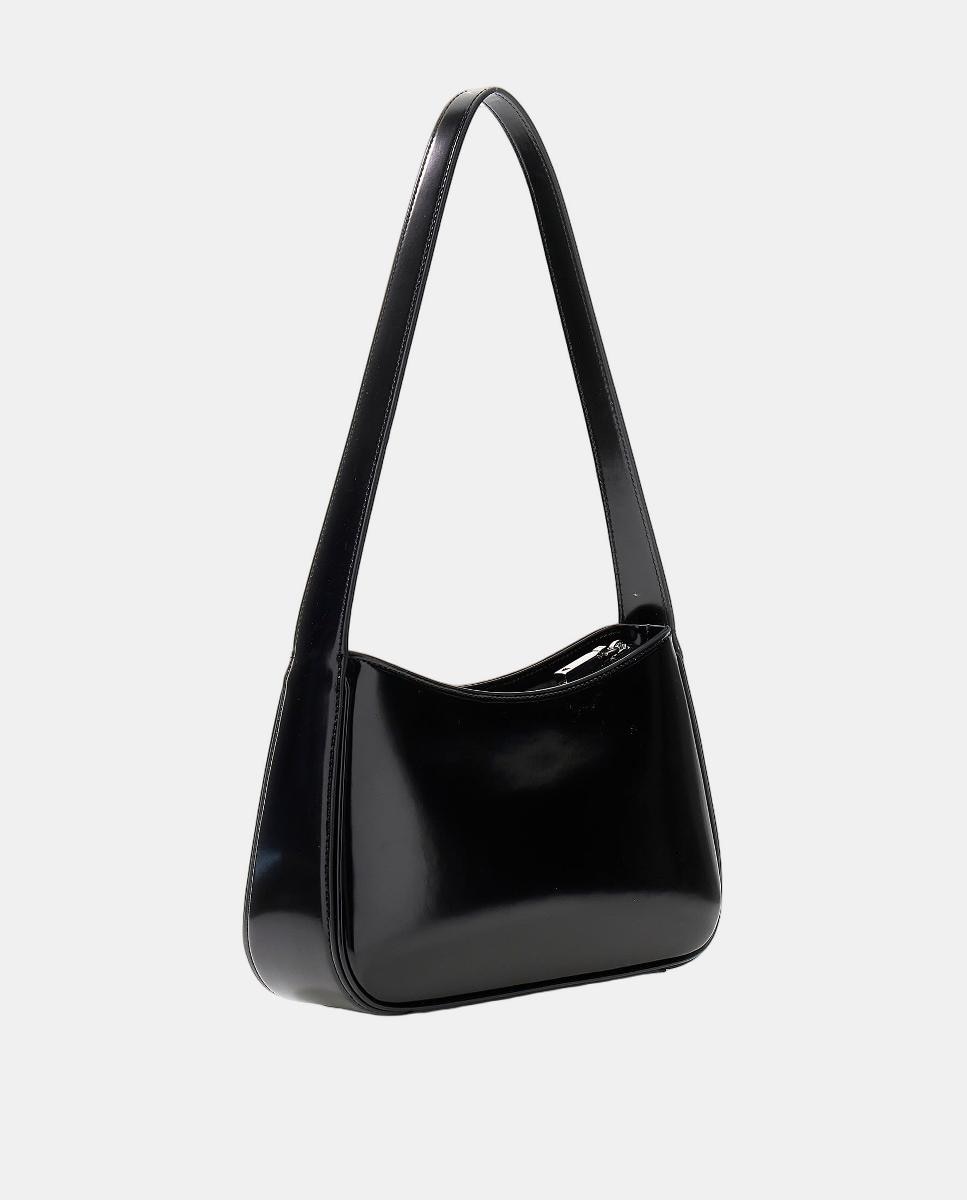 Mala de Ombro com zipper Preto-2