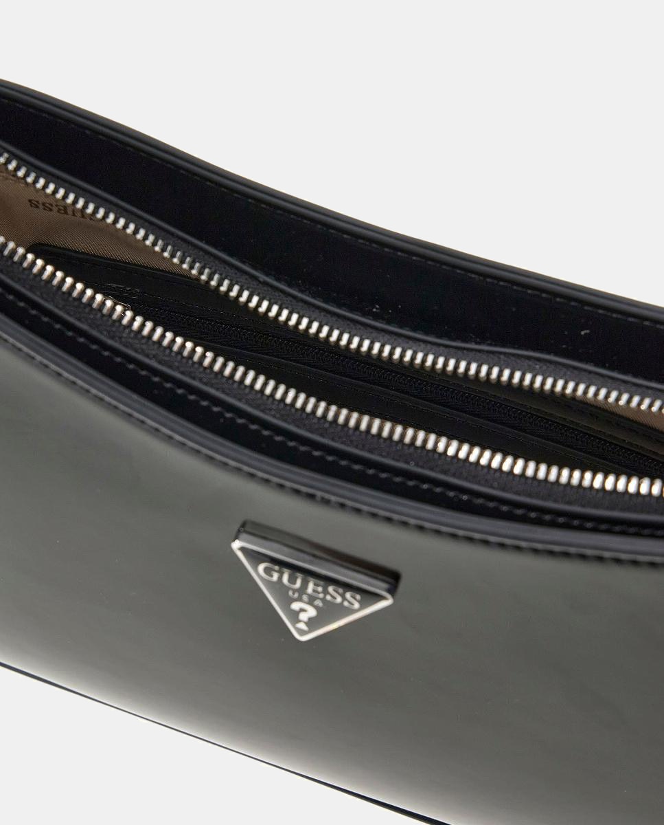 Mala de Ombro com zipper Preto-3