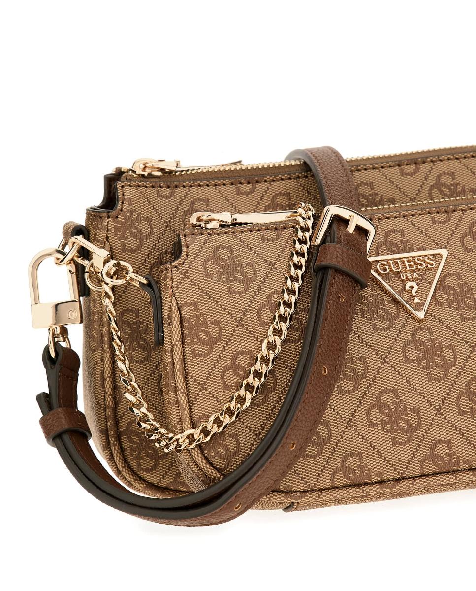Mala com pochette exterior extraivel Castanho-claro-2