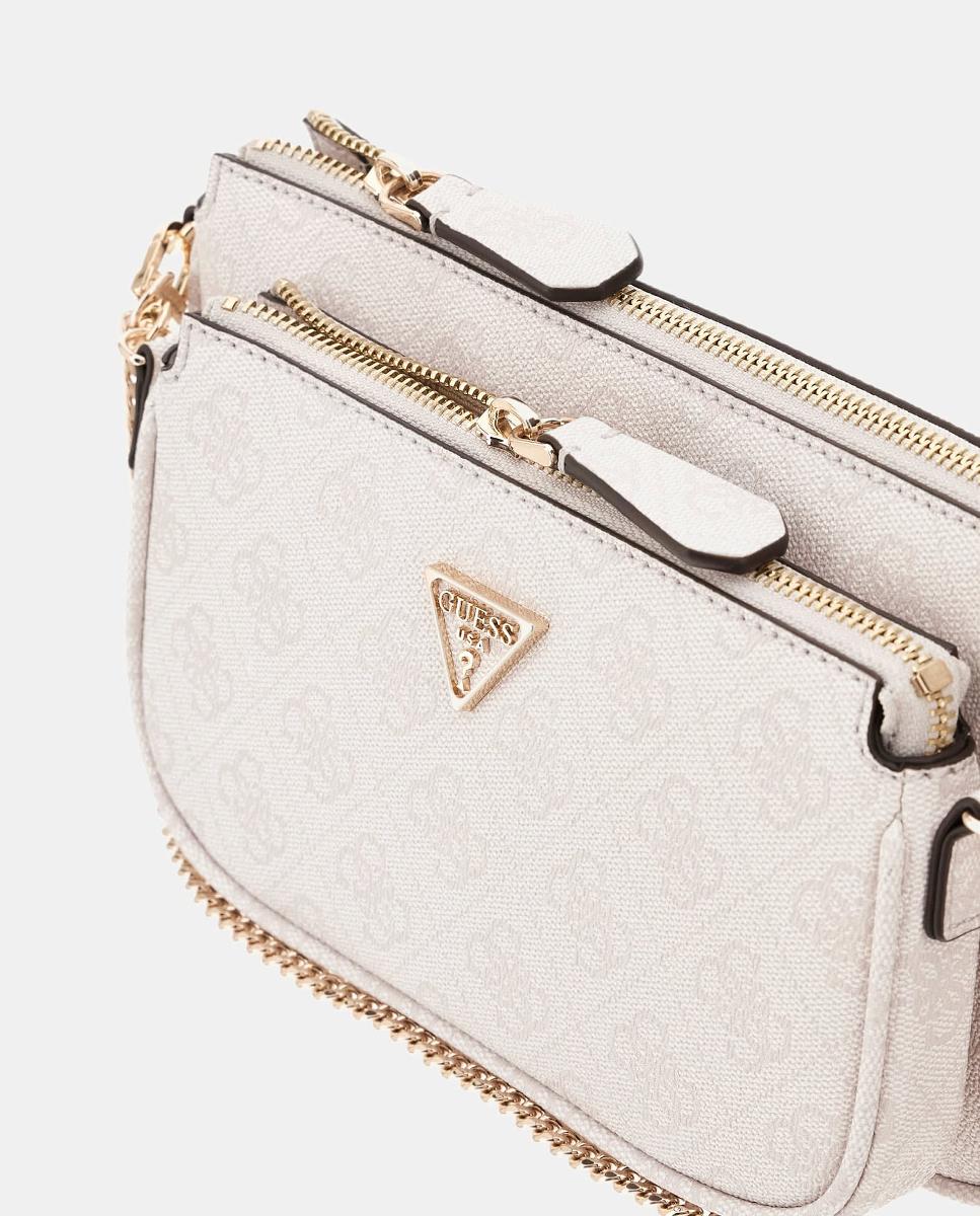 Bandolera con pochette exterior extraíble - Guess - Blanco Blanco-4