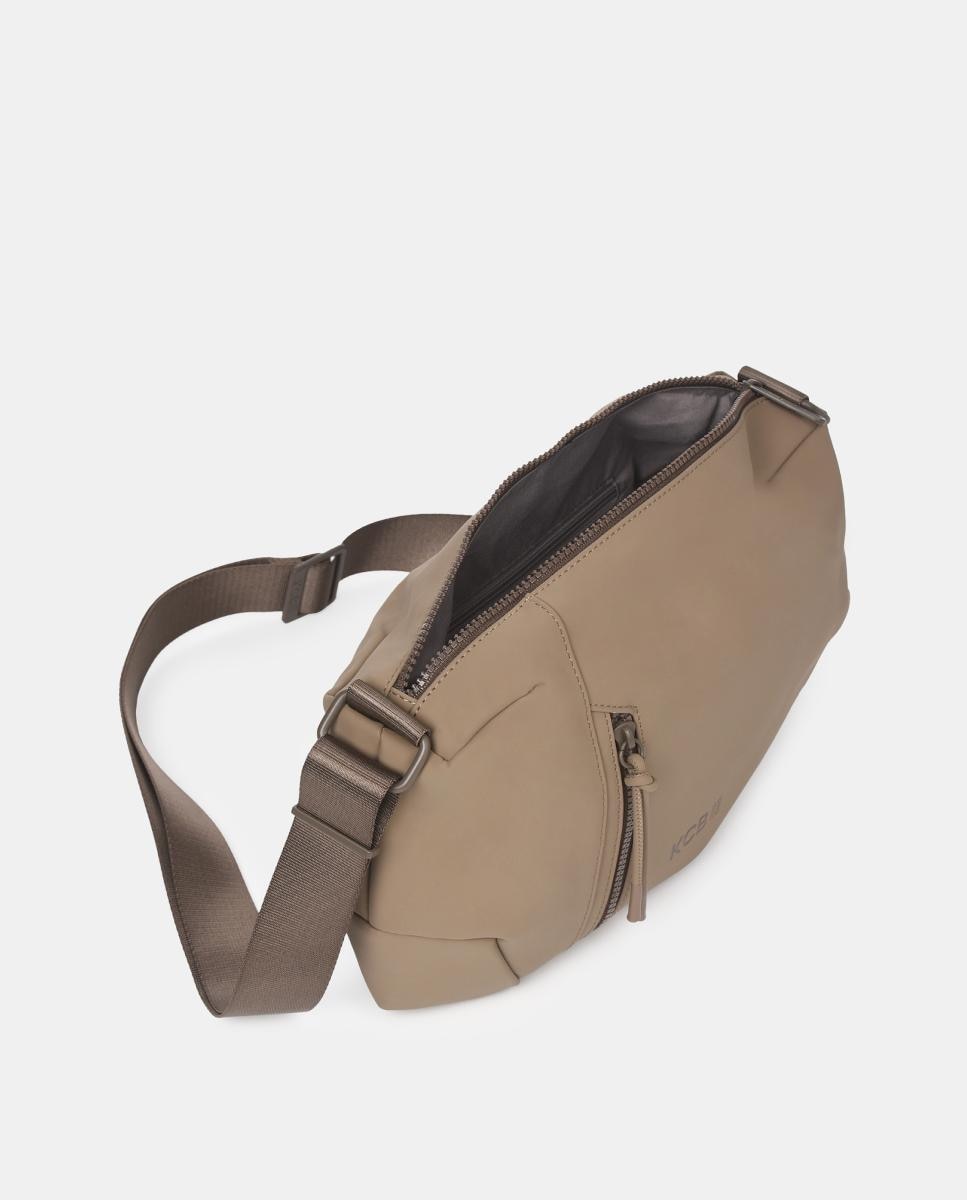 Mala a Tiracolo Pequena Cord Castanho-3