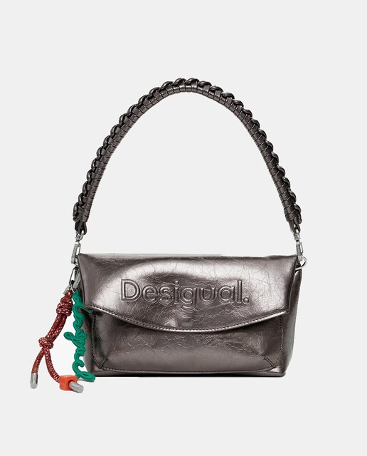 Imagen 0 de Bolso logo 3D solapa metalizado mediano