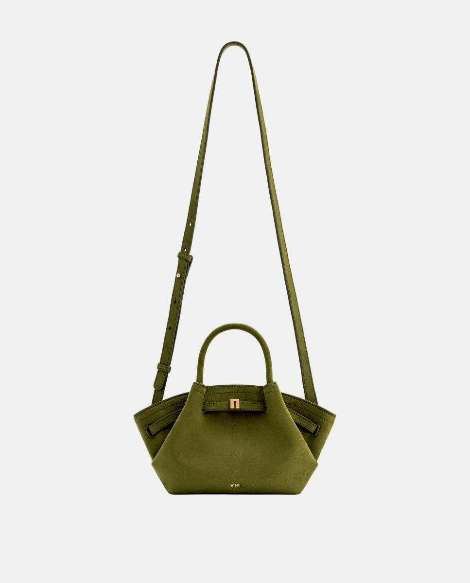 Mini Mala Tipo Tote Modelo Hana Verde-escuro-4