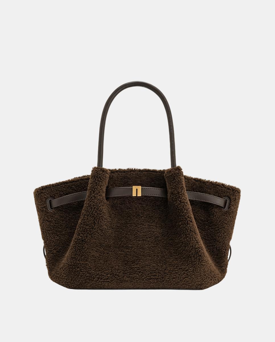 Mala Tipo Tote Modelo Hana Castanho-escuro-3