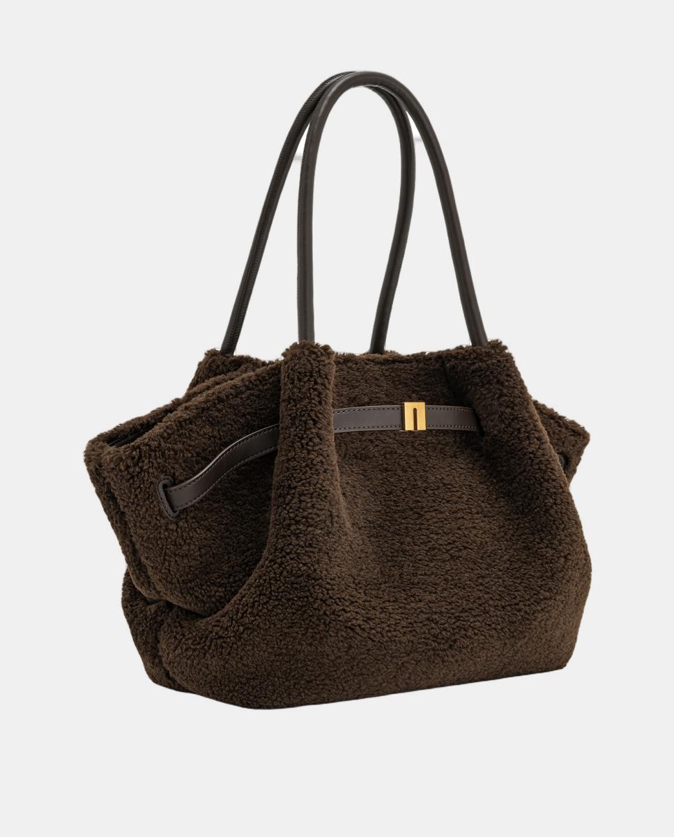 Mala Tipo Tote Modelo Hana Castanho-escuro-4
