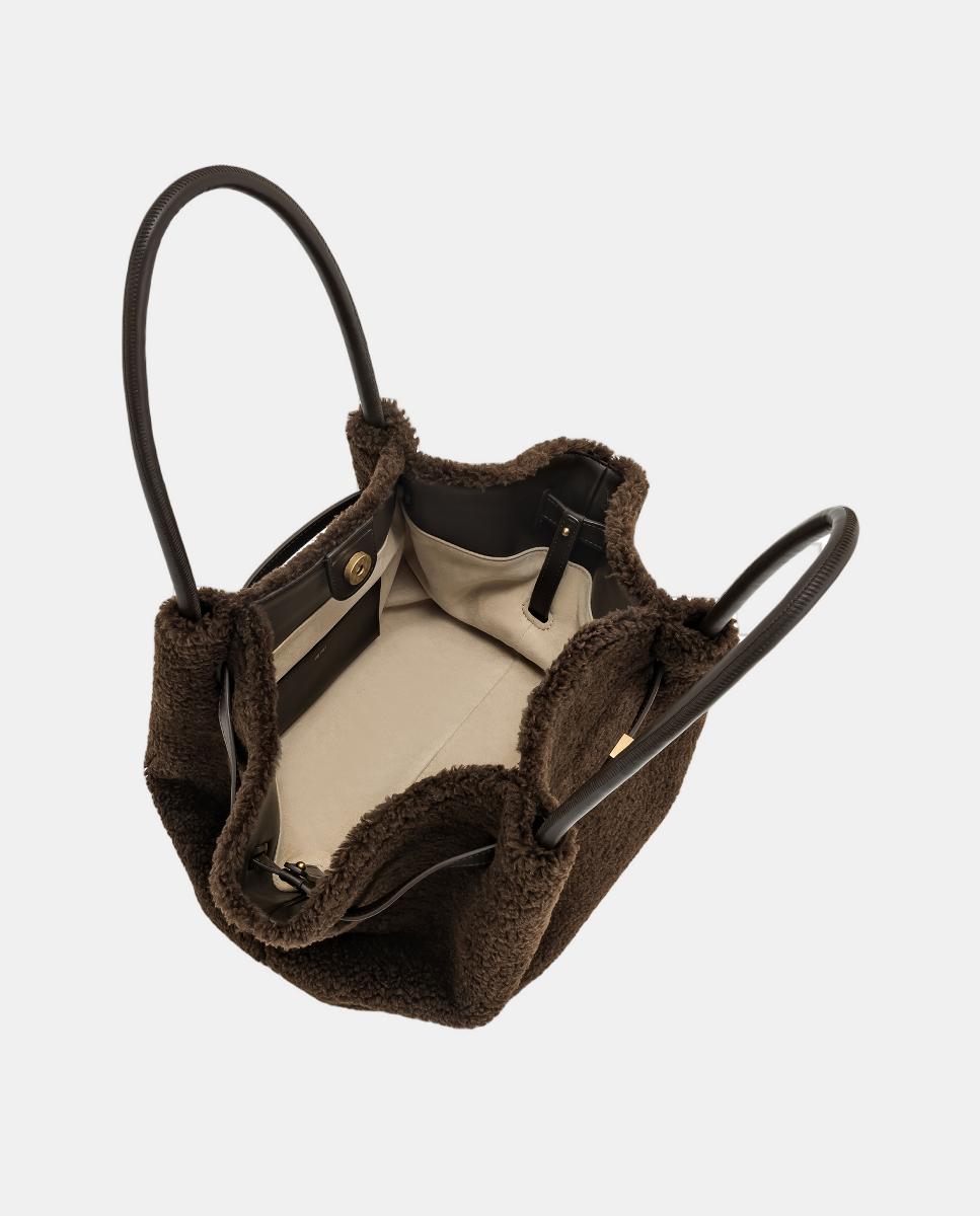Mala Tipo Tote Modelo Hana Castanho-escuro-5