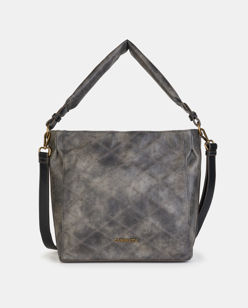 Mala Hobo com Fecho de Correr Preto-1