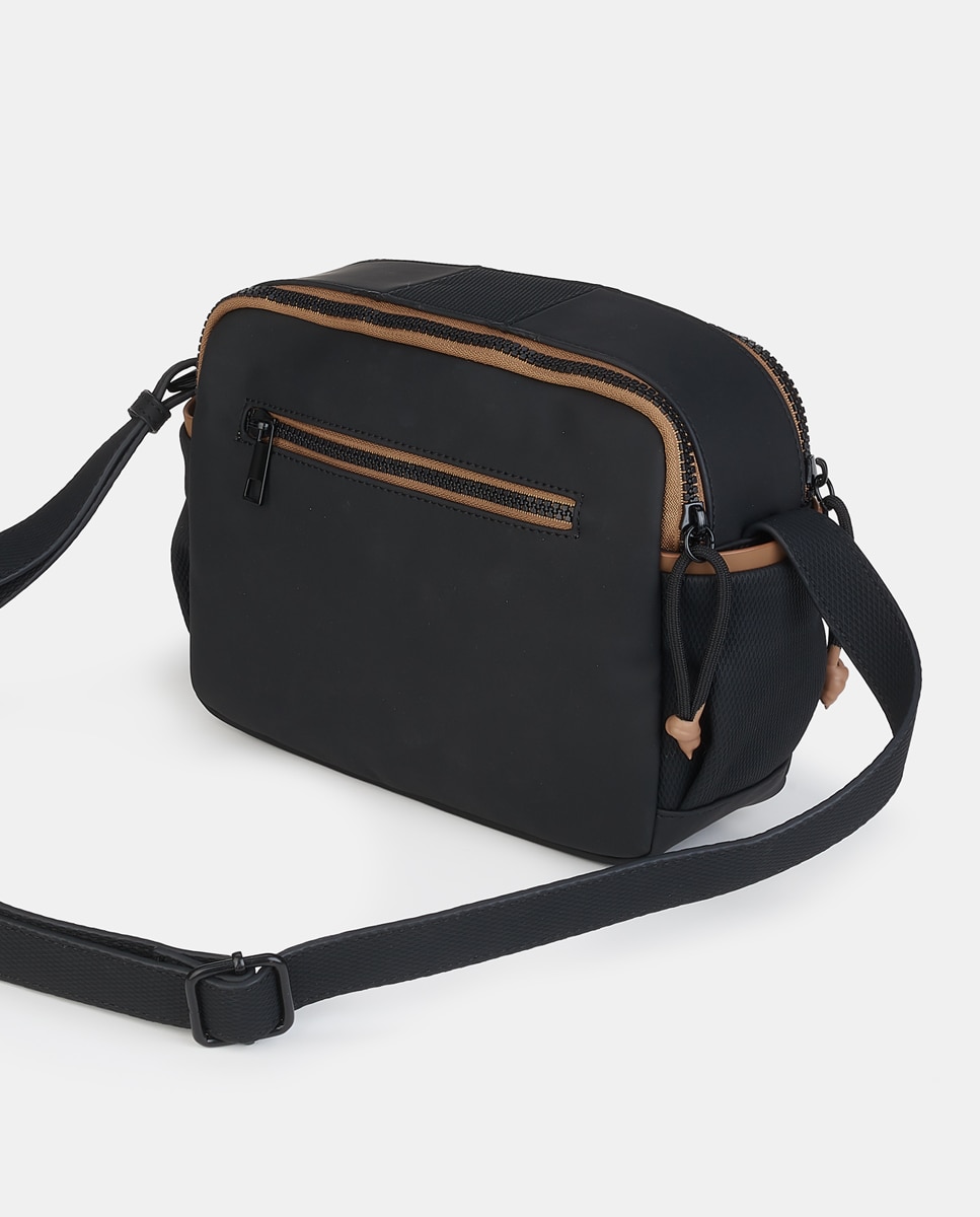 Mala Crossbody com Fecho de Correr Preto-2