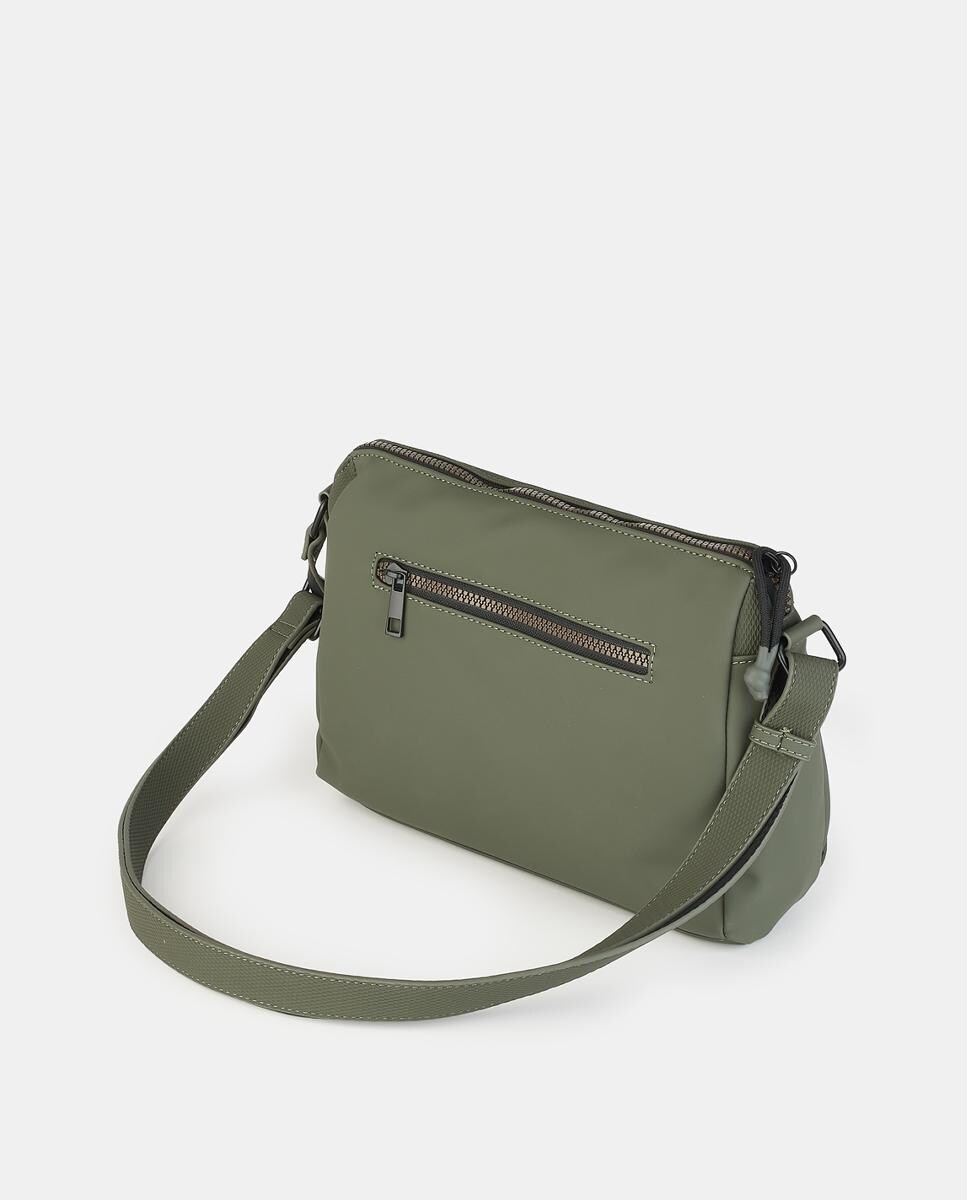 Mala Crossbody com Fecho de Correr Caqui-2