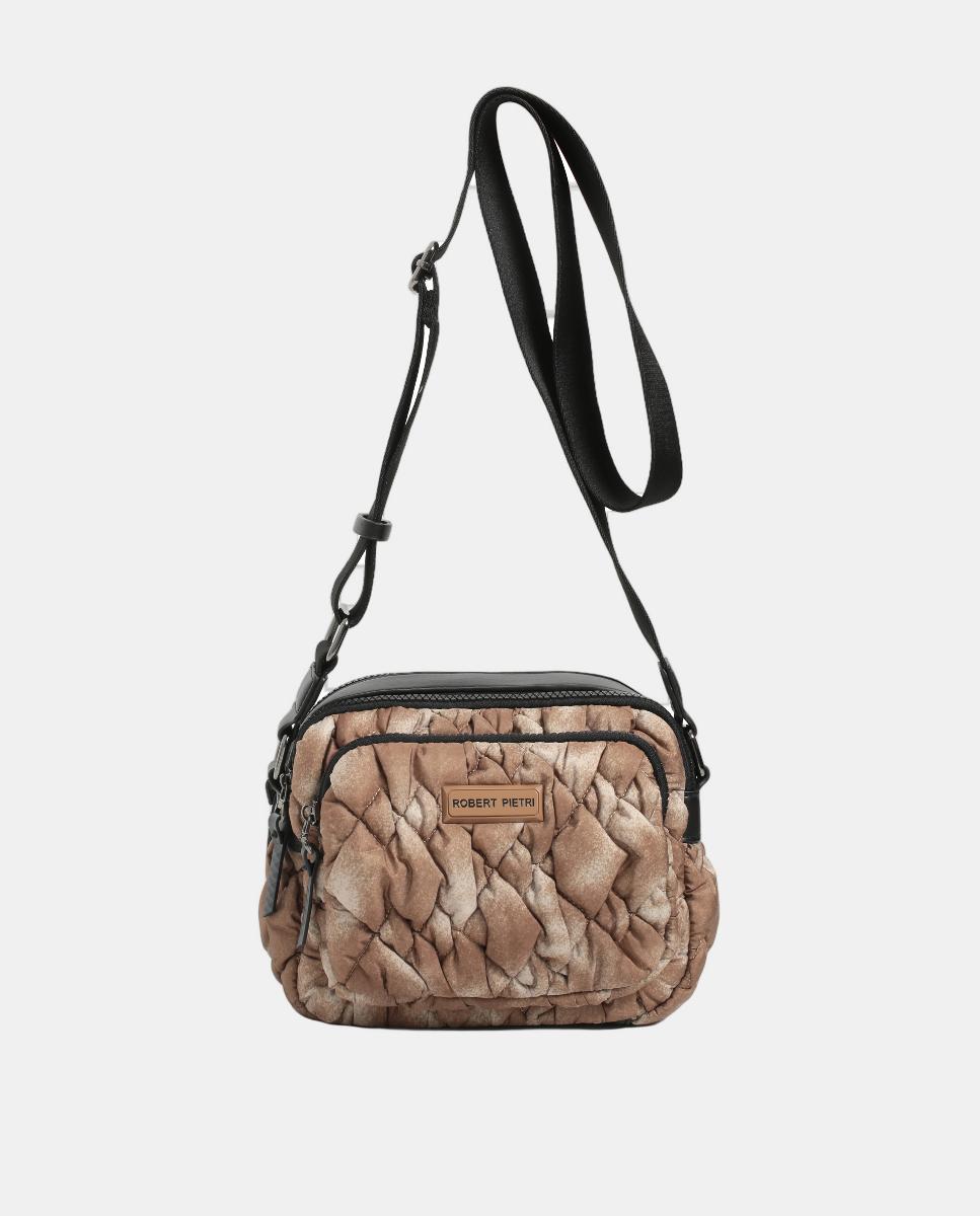 Mala a Tiracolo de Nylon com Fecho de Correr Natural-1