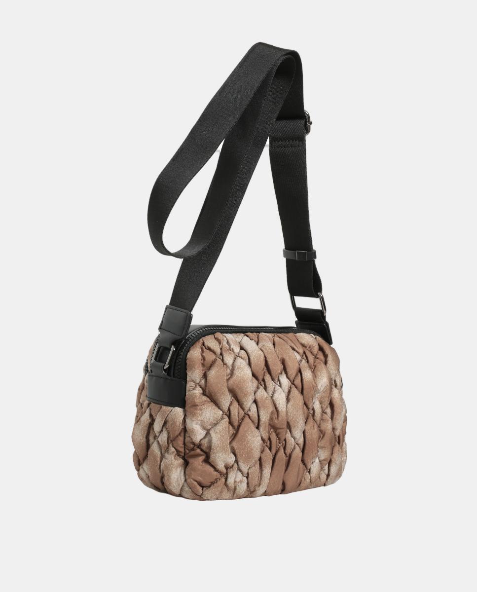 Mala a Tiracolo de Nylon com Fecho de Correr Natural-2
