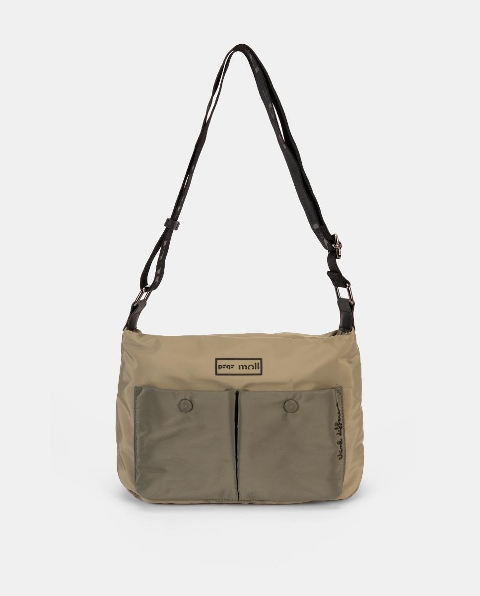 Mala a Tiracolo de Nylon Verde-militar-1