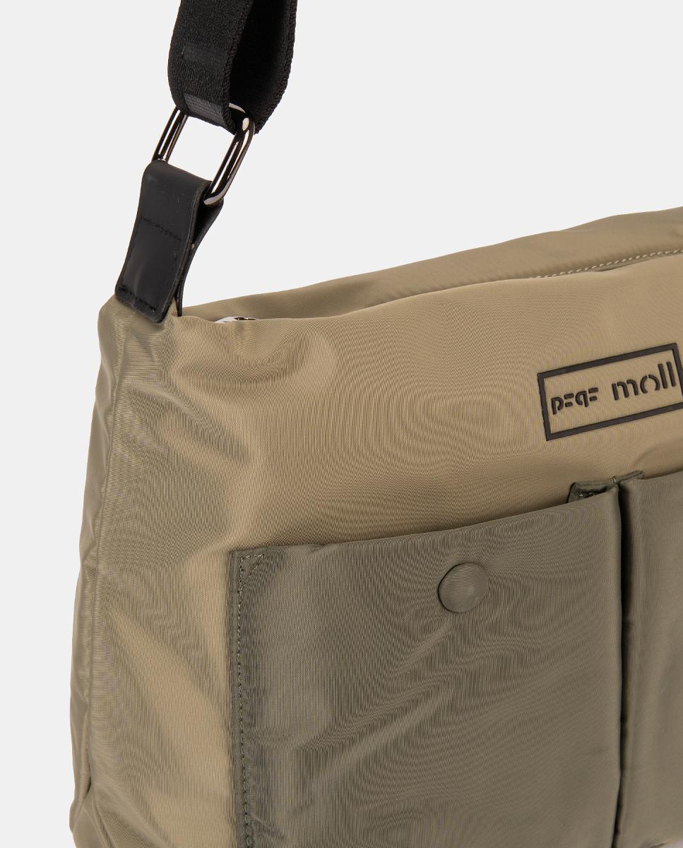 Mala a Tiracolo de Nylon Verde-militar-3