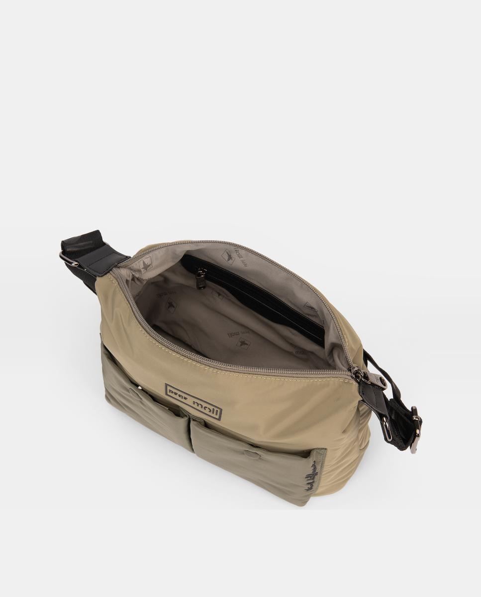 Mala a Tiracolo de Nylon Verde-militar-4