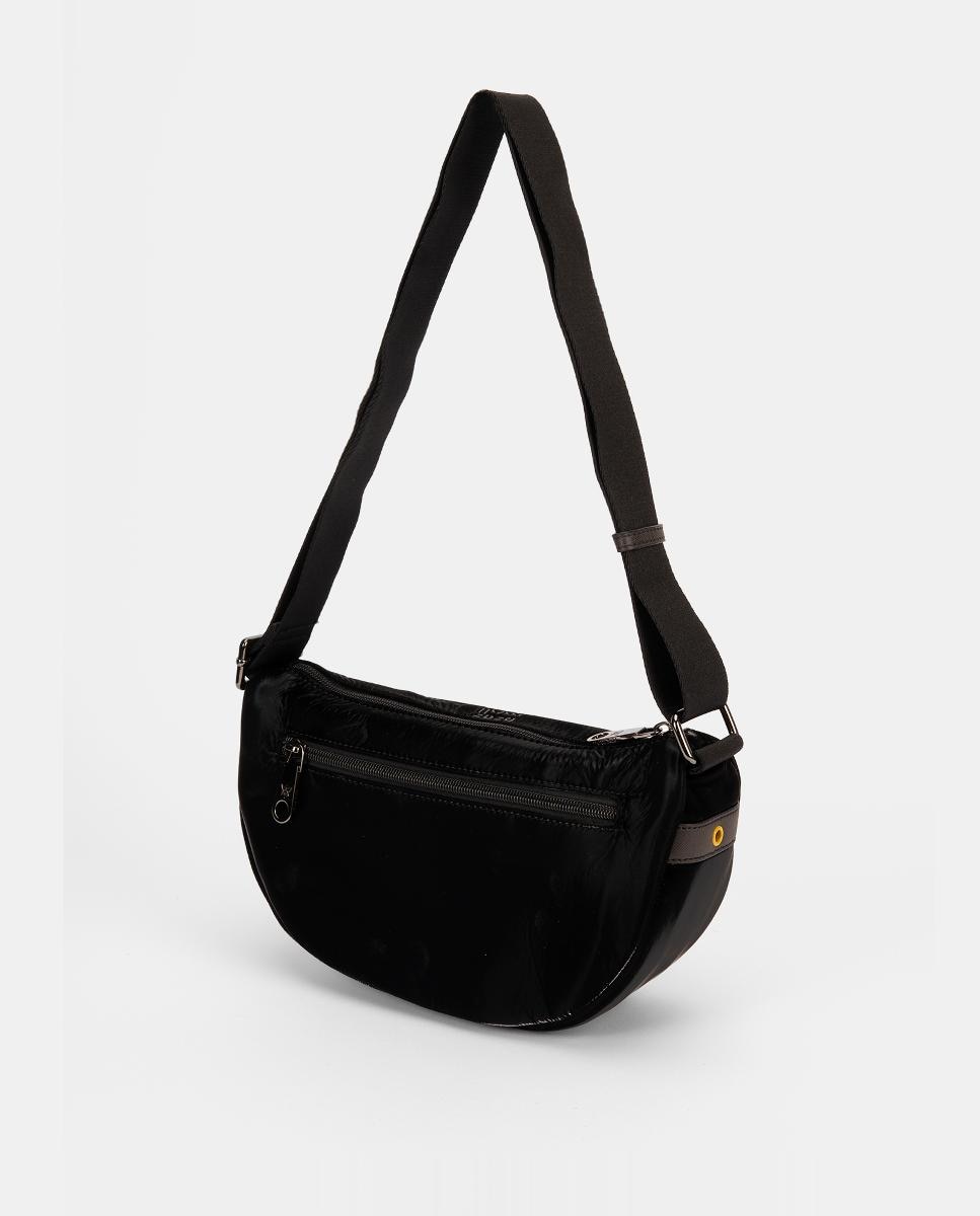 Mala a Tiracolo de Nylon Preto-2