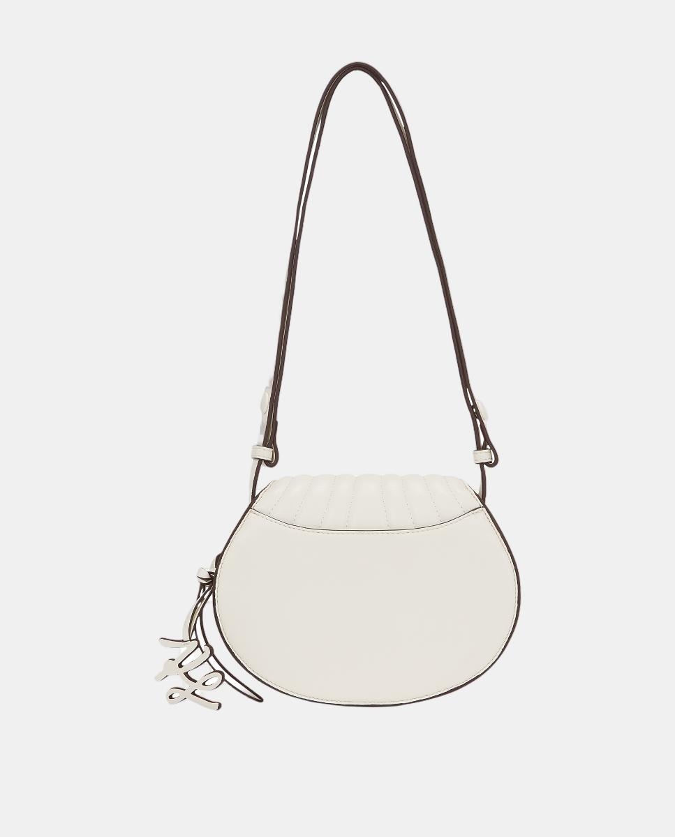 Mala a Tiracolo Média de Poliamida Reciclada com Aba Cru-3