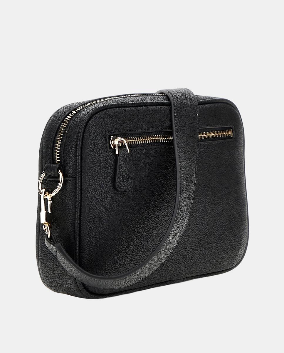 Mini Mala a Tiracolo com Fecho de Correr Preto-2