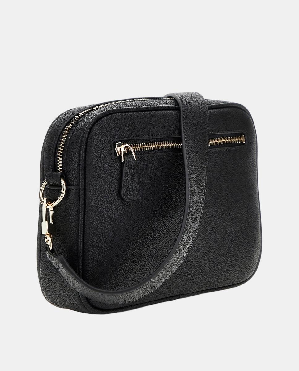 Mini Mala a Tiracolo com Fecho de Correr Preto-3