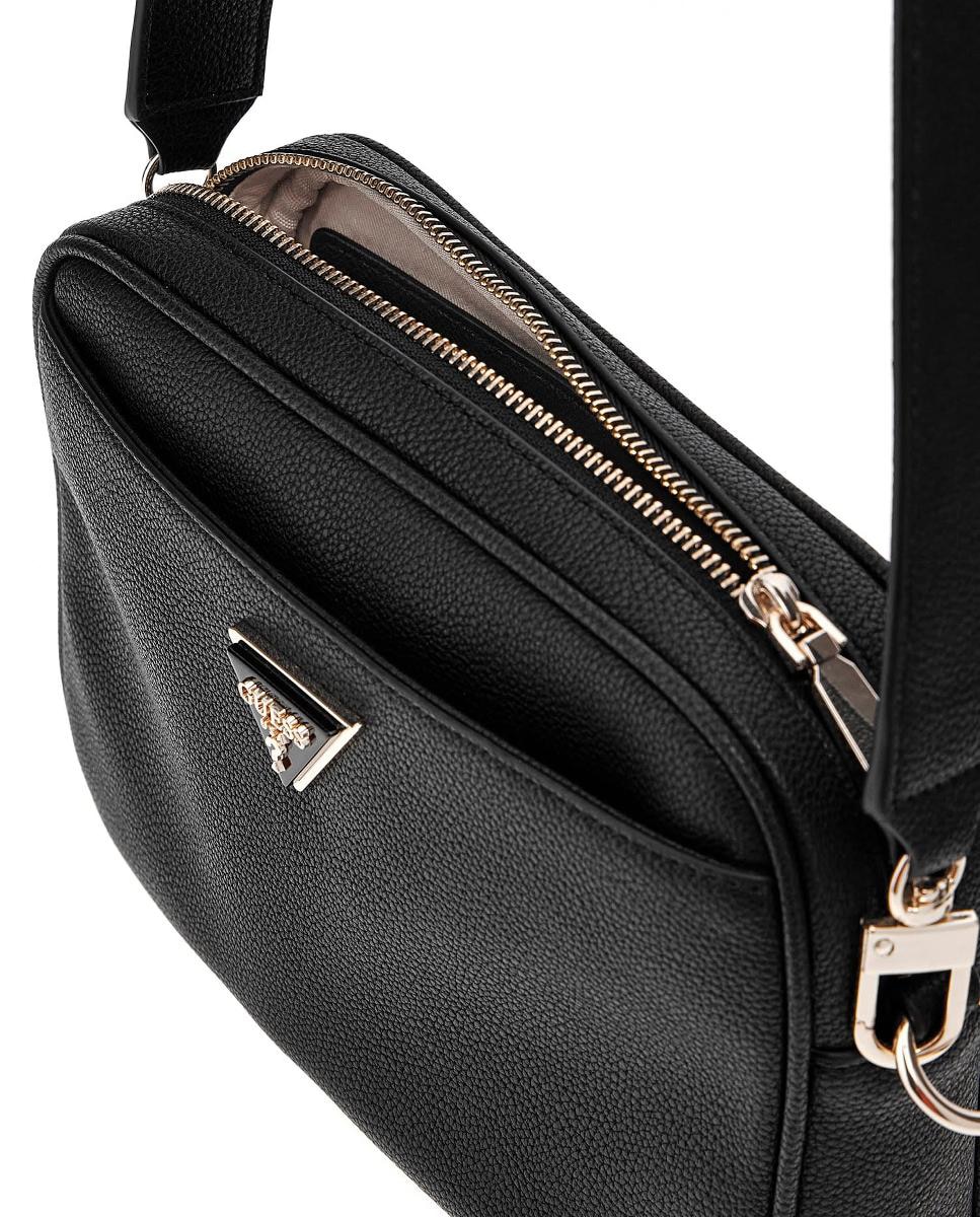 Mini Mala a Tiracolo com Fecho de Correr Preto-4