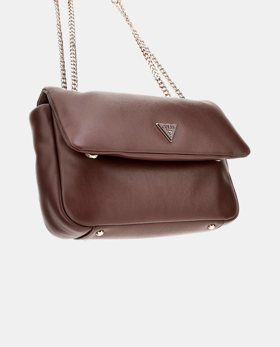 Mala a Tiracolo com Aba e Fecho Magnético Castanho-2