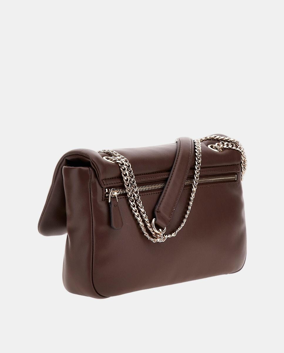 Mala a Tiracolo com Aba e Fecho Magnético Castanho-3