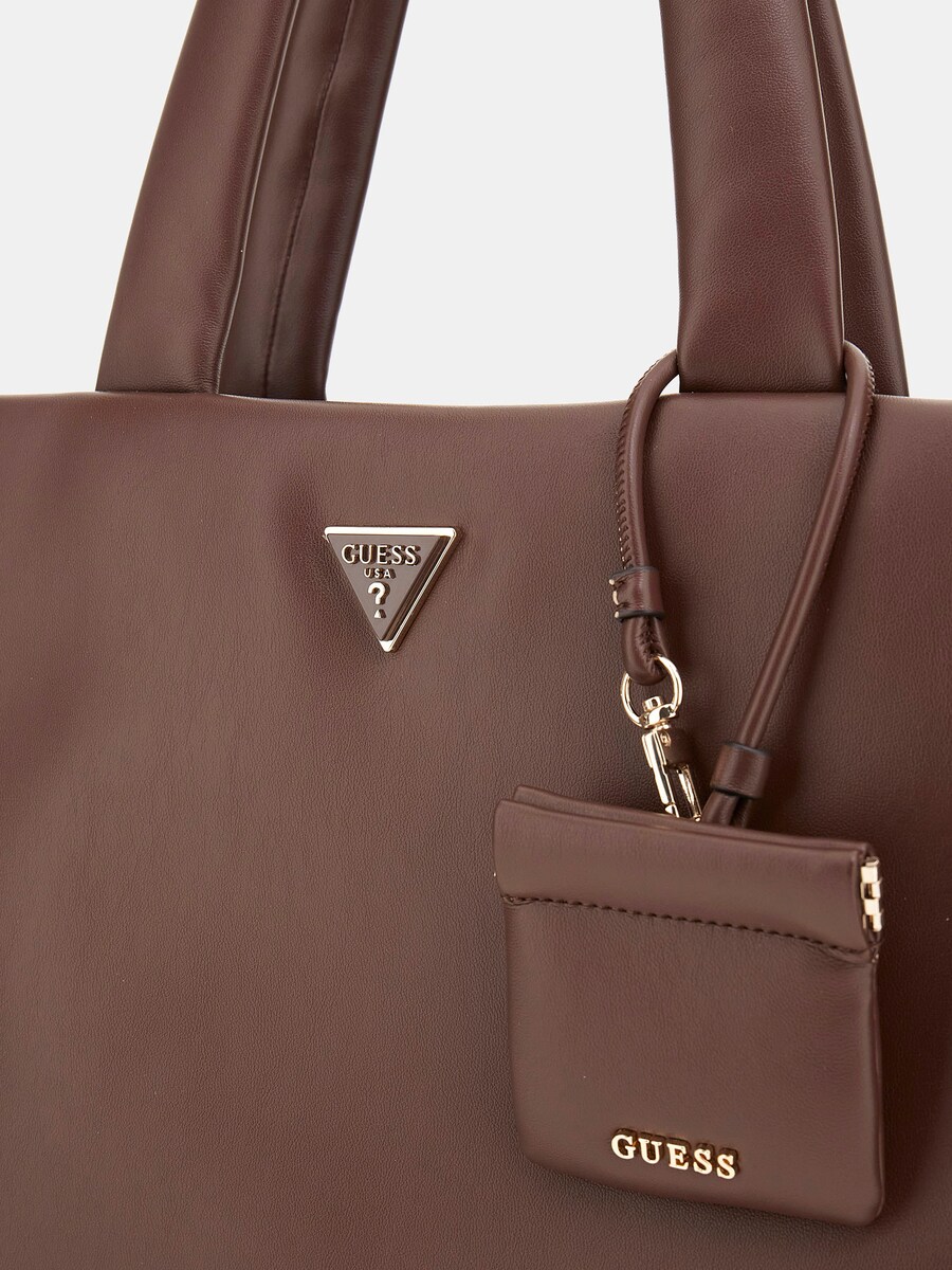 Mala de Ombro Grande com Fecho de Correr Castanho-3