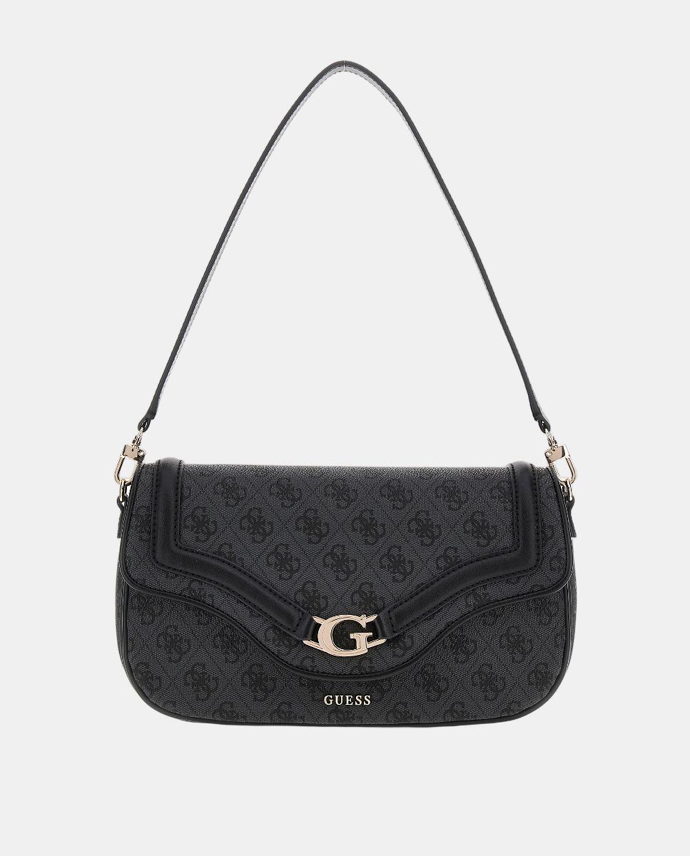 Mala de Ombro com Aba de Fecho Magnético Cinzento-escuro-1