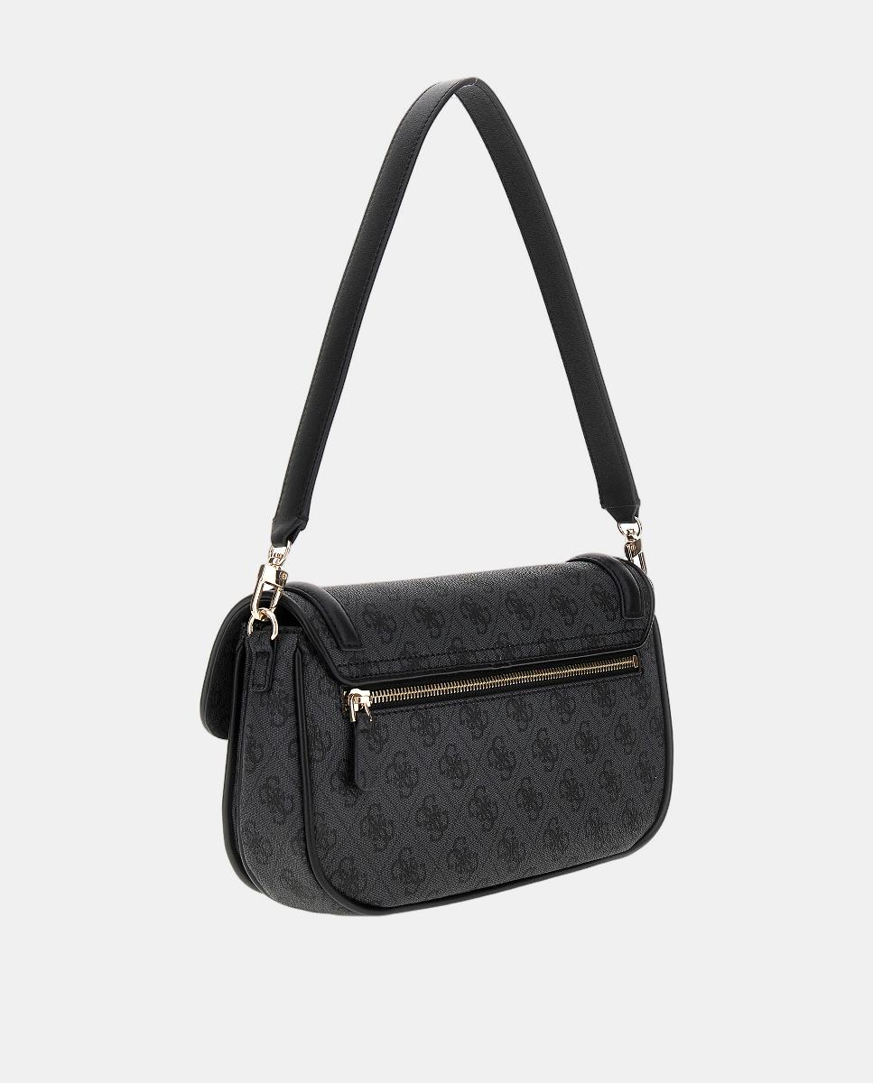 Mala de Ombro com Aba de Fecho Magnético Cinzento-escuro-2