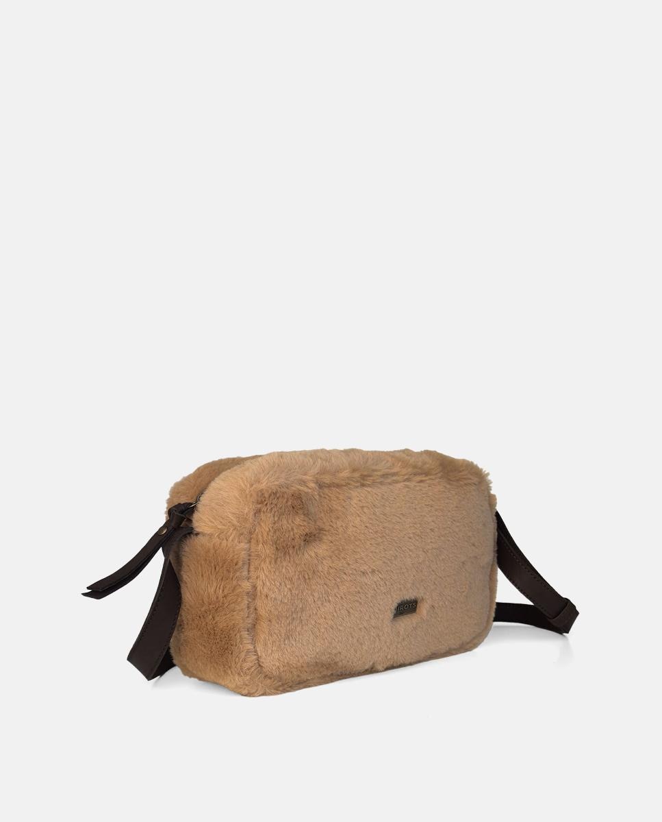 Mala Crossbody Grande de Pelo Camel-2