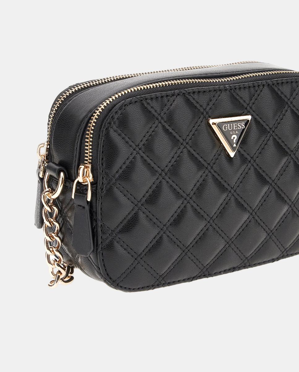 Mala a Tiracolo com Fecho de Correr Duplo Preto-5