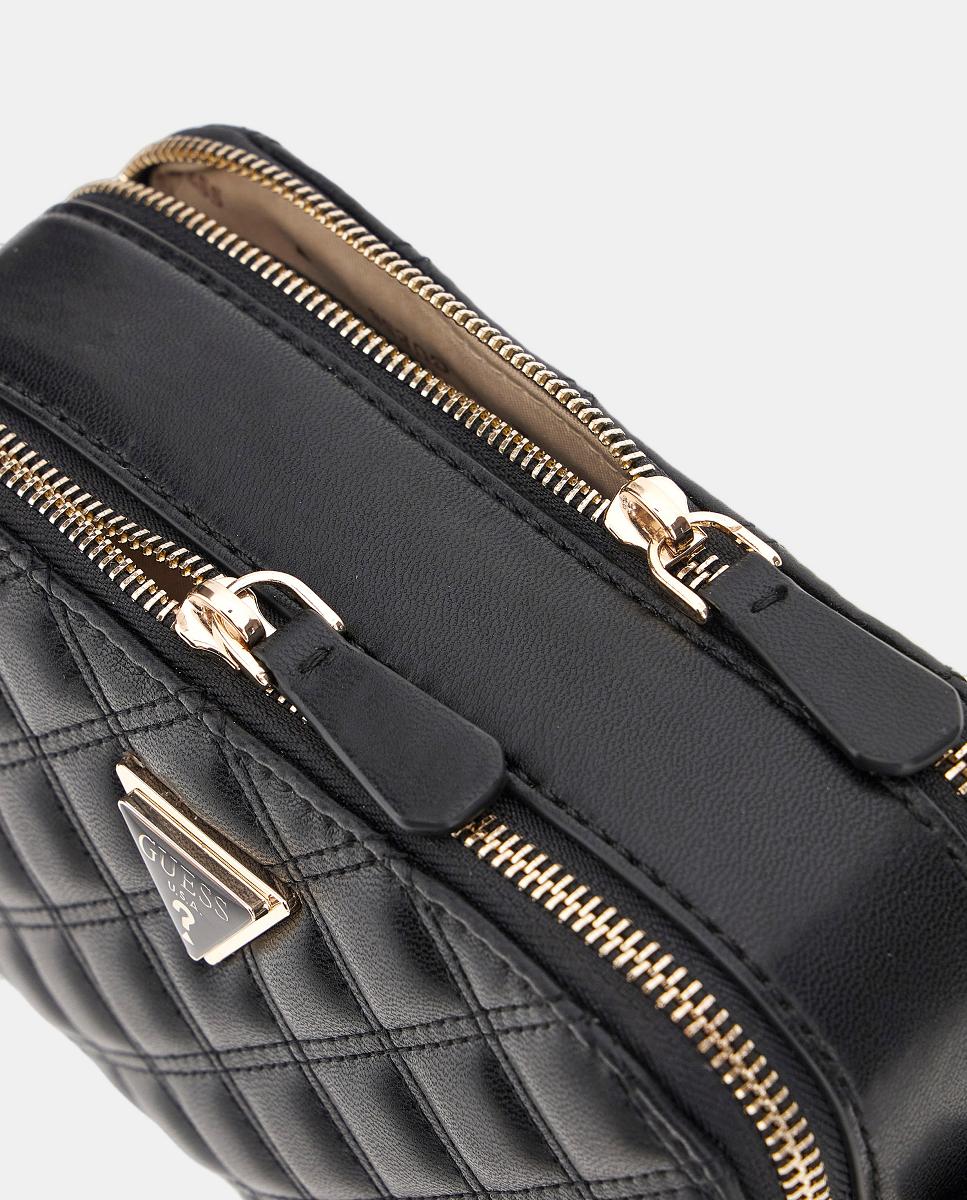 Mala a Tiracolo com Fecho de Correr Duplo Preto-6