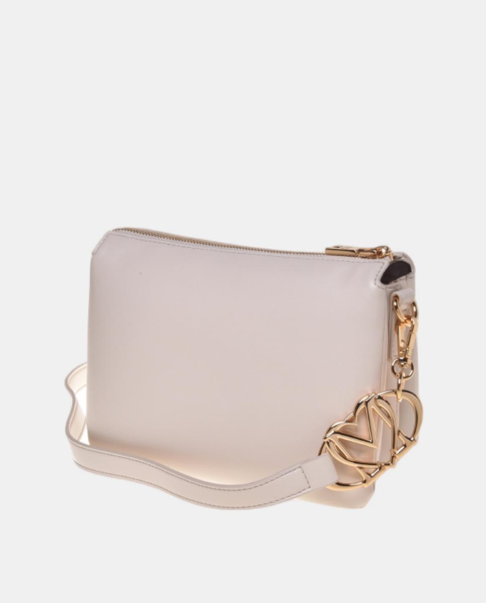 Mala com Alça Amovível e Fivelas nos Extremos - Creme Cru-2