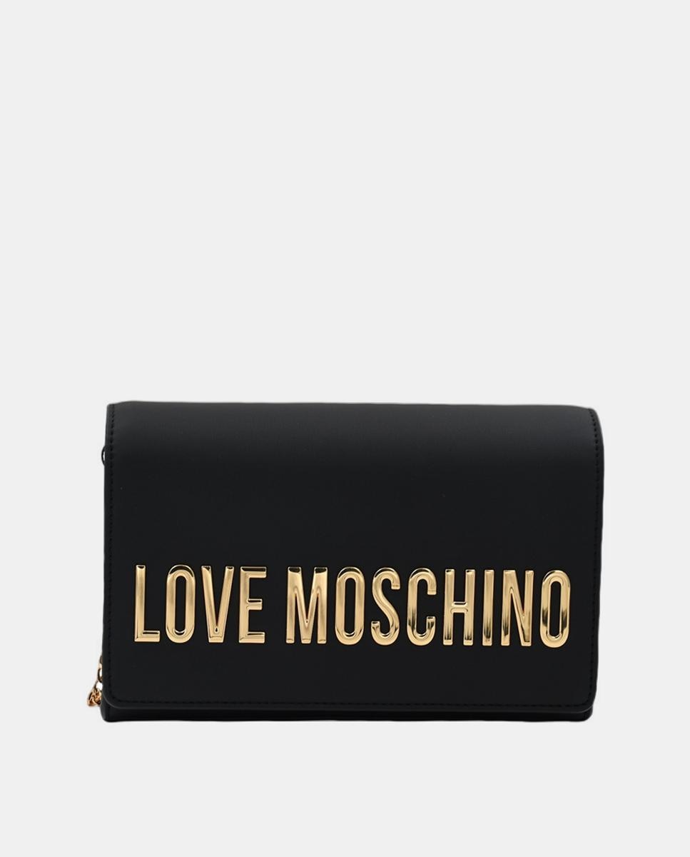 Imagen 1 de Bolso color negro tipo clutch con asa de cadena extraíble - Love Moschino - Negro Negro