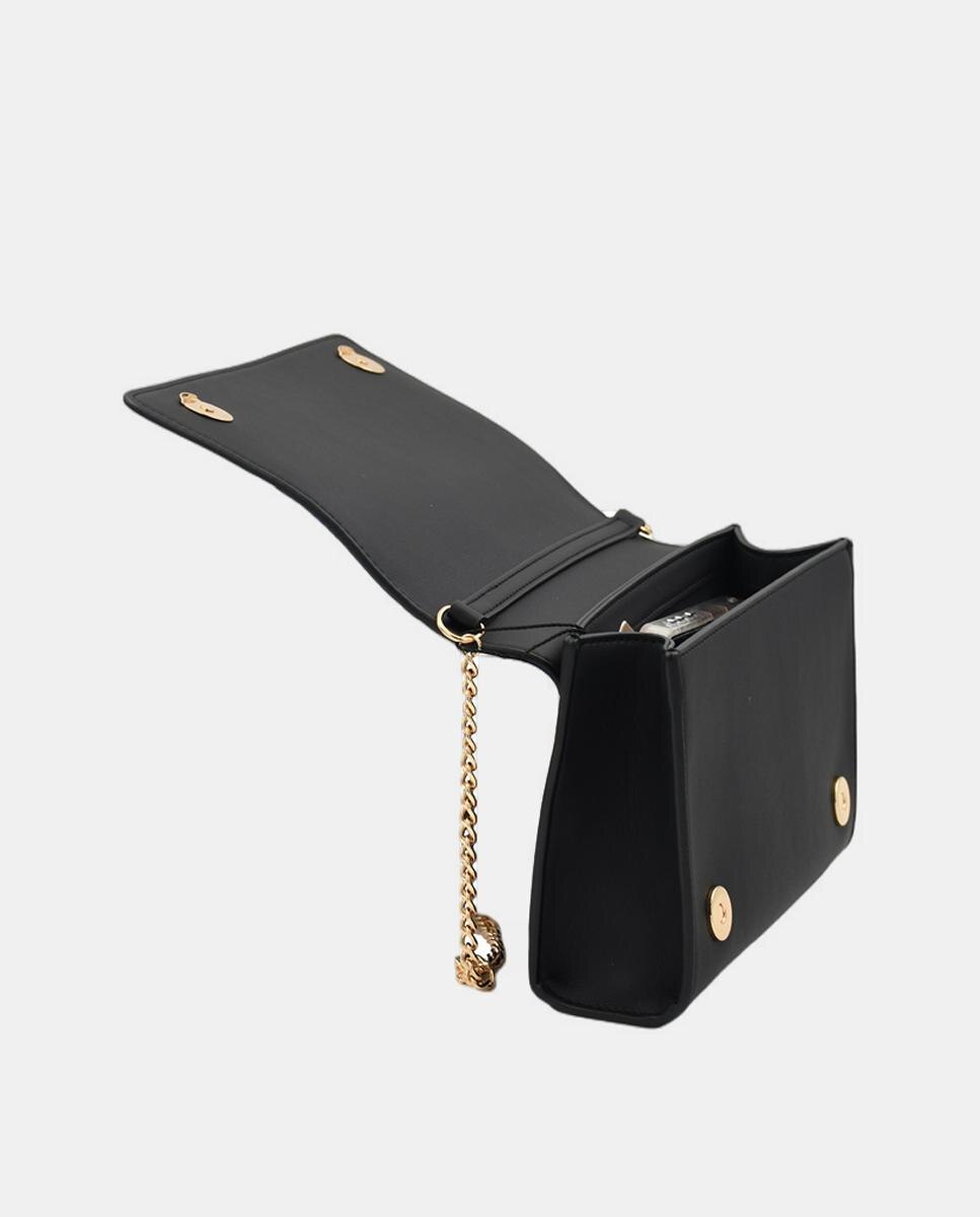 Imagen 3 de Bolso color negro tipo clutch con asa de cadena extraíble - Love Moschino - Negro Negro