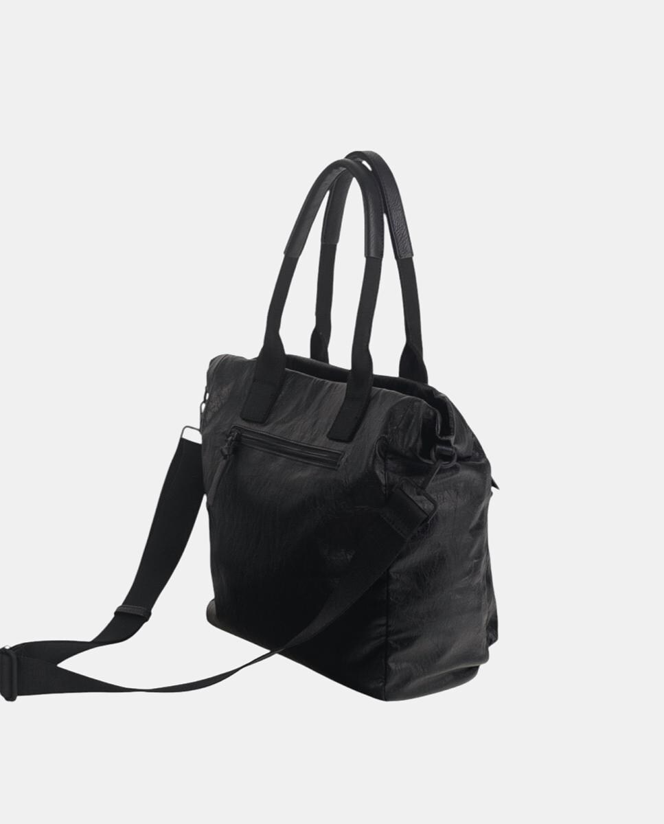 Mala Tipo Tote com Bolsos à Frente Preto-2