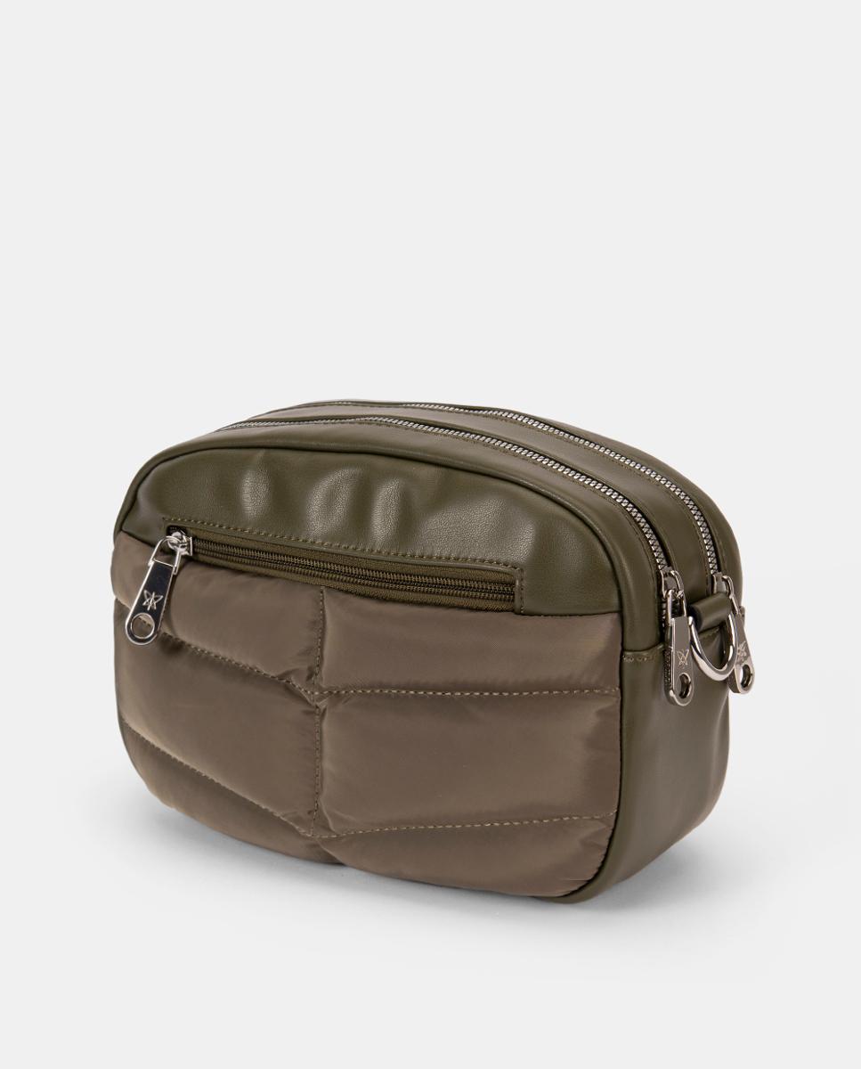 Mala a tiracolo acolchoada Verde-militar-2