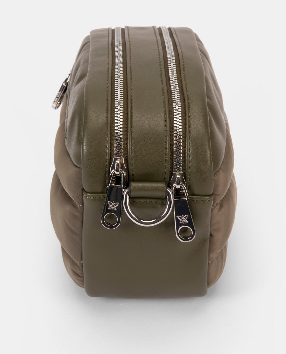 Mala a tiracolo acolchoada Verde-militar-3