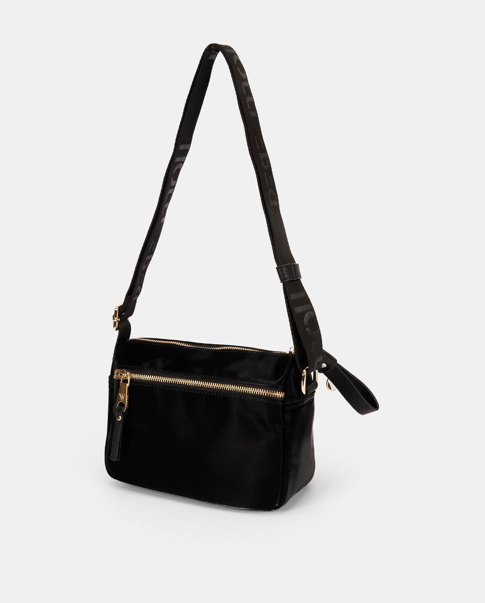 Mala a Tiracolo com Bolso à Frente Preto-2