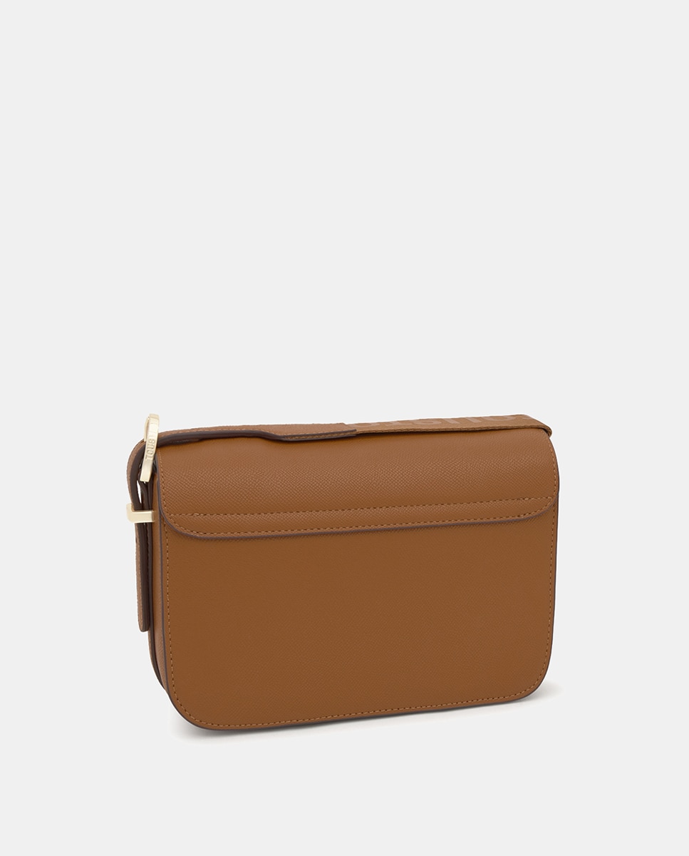Bolso bandolera mediano con cierre de botón imantado y solapa. - Tous - Camel Camel-4