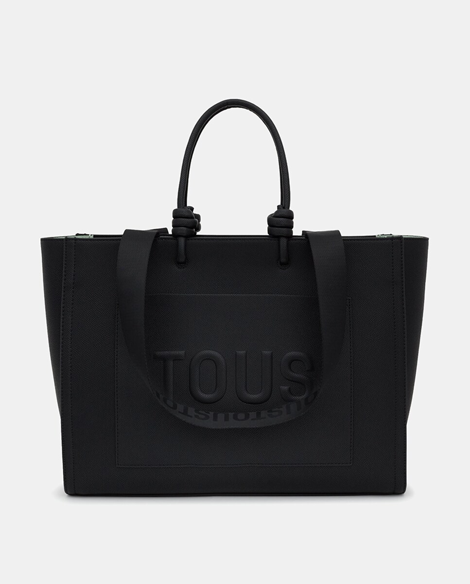 Bolso extra grande con cierre de cremallera y doble Variante única  Negro