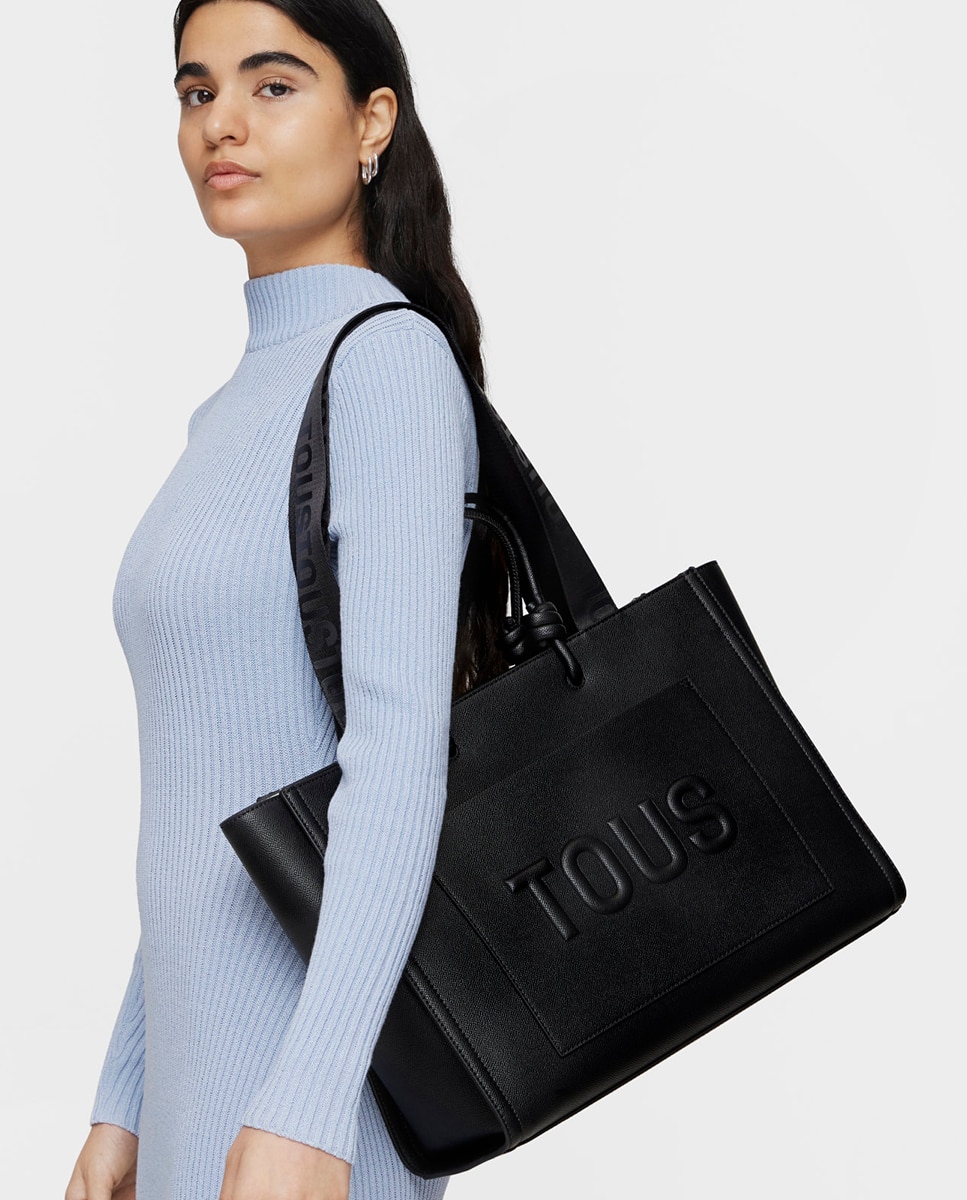 Mala Extra Grande com Fecho de Correr e Alça Dupla Preto-2