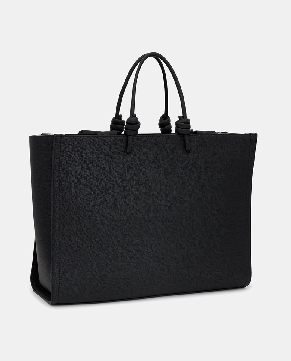 Mala Extra Grande com Fecho de Correr e Alça Dupla Preto-5