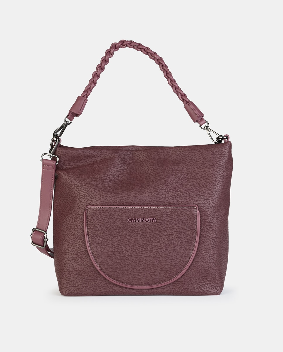 Mala Hobo com Fecho de Correr Roxo-1