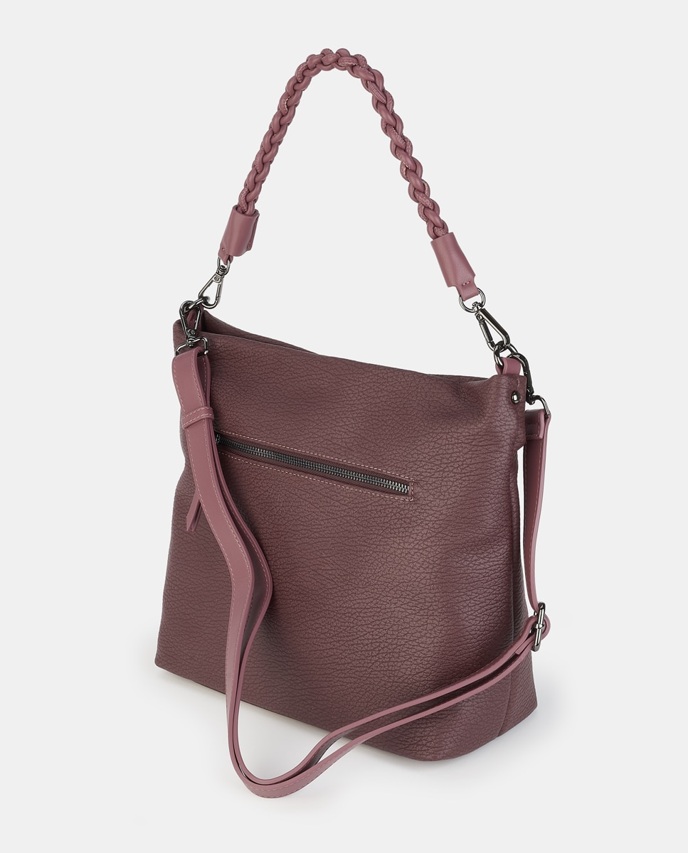 Mala Hobo com Fecho de Correr Roxo-2
